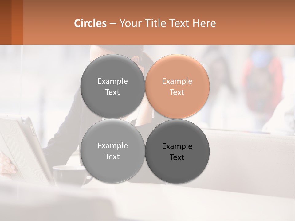 A Woman Talking On A Cell Phone While Using A Laptop PowerPoint Template