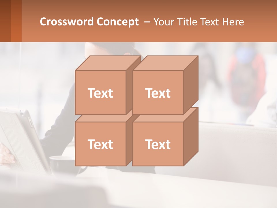 A Woman Talking On A Cell Phone While Using A Laptop PowerPoint Template