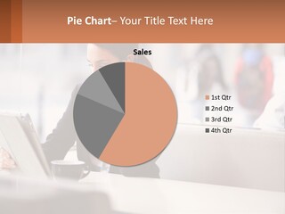 A Woman Talking On A Cell Phone While Using A Laptop PowerPoint Template