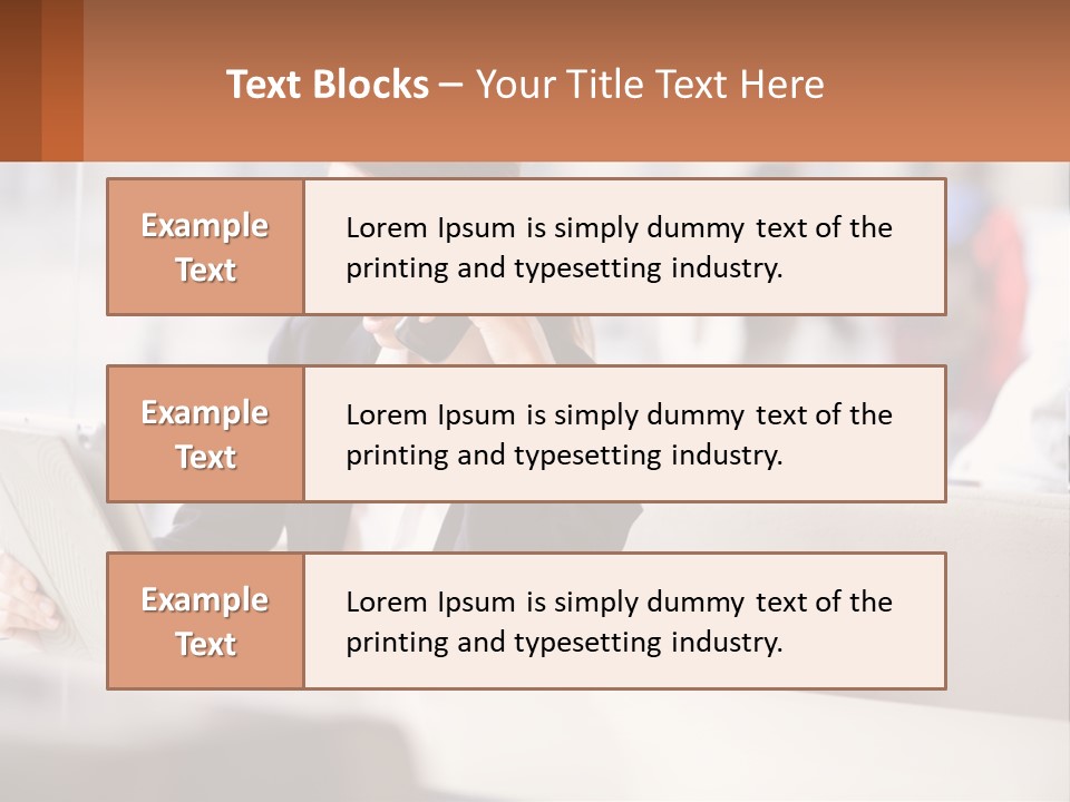 A Woman Talking On A Cell Phone While Using A Laptop PowerPoint Template