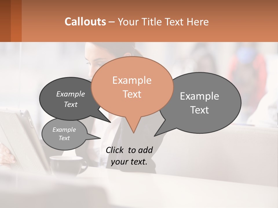 A Woman Talking On A Cell Phone While Using A Laptop PowerPoint Template