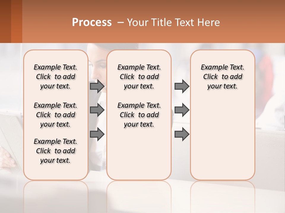 A Woman Talking On A Cell Phone While Using A Laptop PowerPoint Template