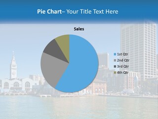 A City Skyline With A Large Body Of Water In Front Of It PowerPoint Template