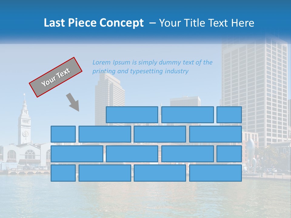 A City Skyline With A Large Body Of Water In Front Of It PowerPoint Template