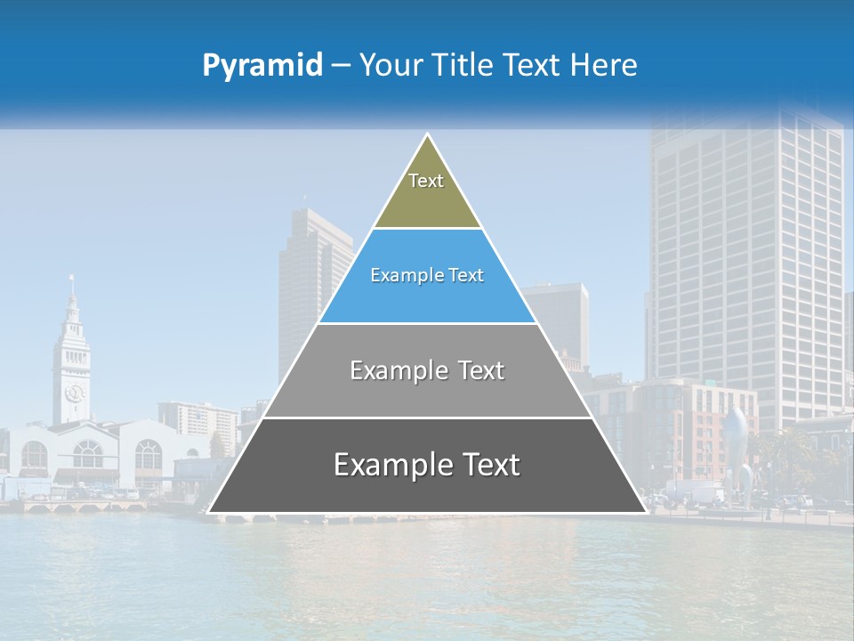 A City Skyline With A Large Body Of Water In Front Of It PowerPoint Template