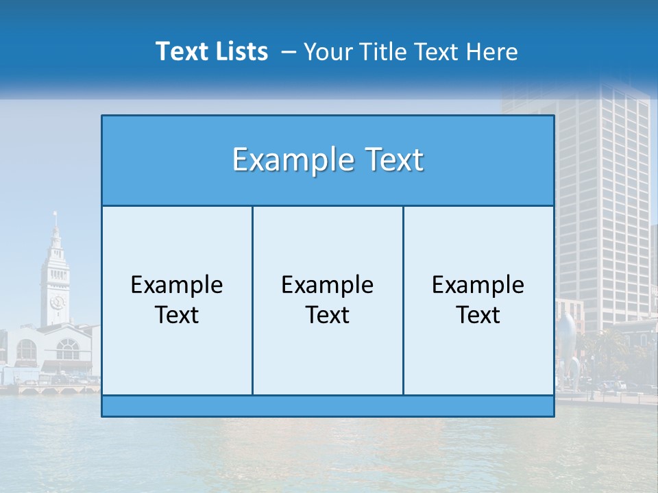 A City Skyline With A Large Body Of Water In Front Of It PowerPoint Template