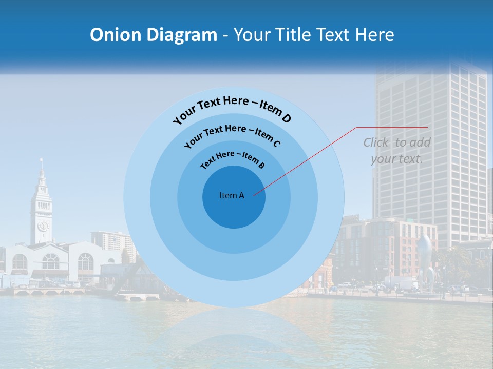 A City Skyline With A Large Body Of Water In Front Of It PowerPoint Template