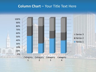 A City Skyline With A Large Body Of Water In Front Of It PowerPoint Template