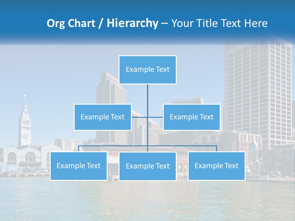 A City Skyline With A Large Body Of Water In Front Of It PowerPoint Template