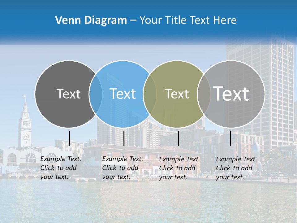 A City Skyline With A Large Body Of Water In Front Of It PowerPoint Template