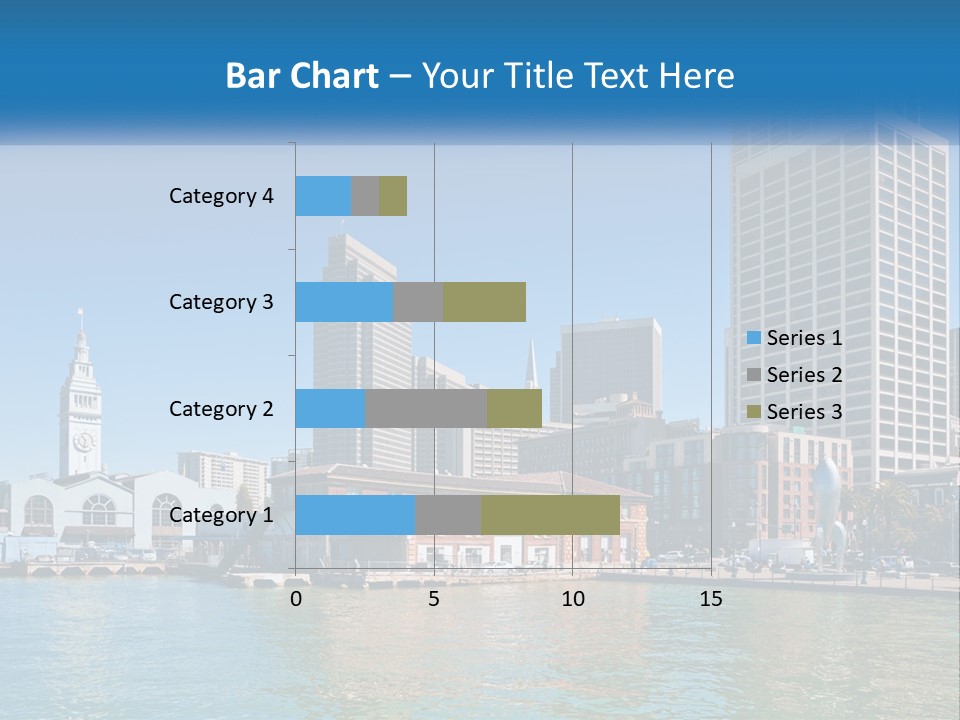 A City Skyline With A Large Body Of Water In Front Of It PowerPoint Template