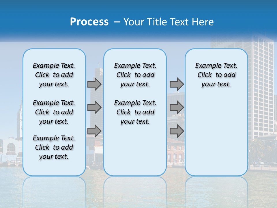 A City Skyline With A Large Body Of Water In Front Of It PowerPoint Template
