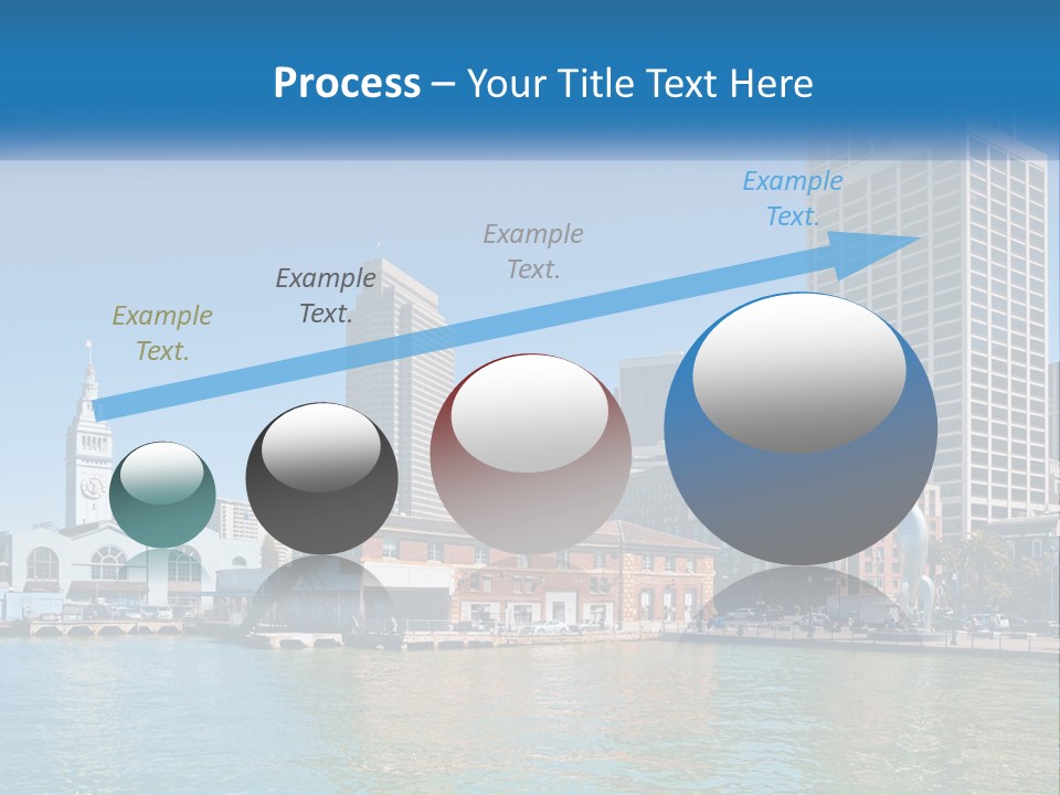 A City Skyline With A Large Body Of Water In Front Of It PowerPoint Template