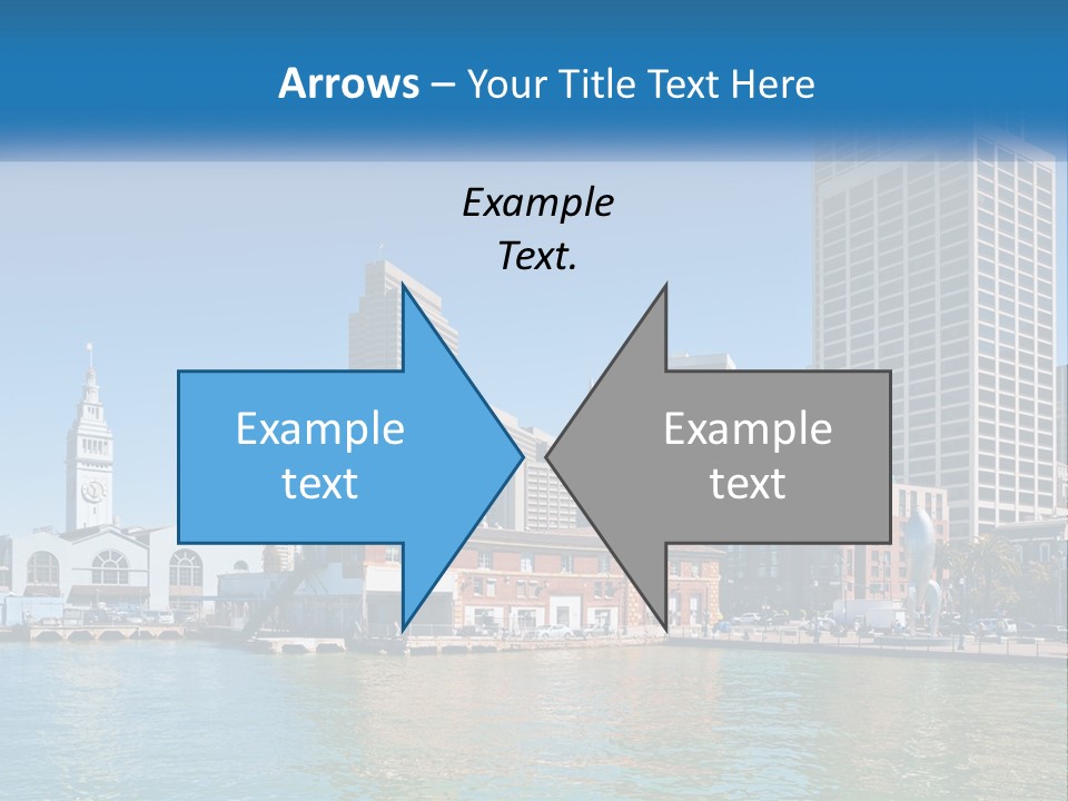 A City Skyline With A Large Body Of Water In Front Of It PowerPoint Template