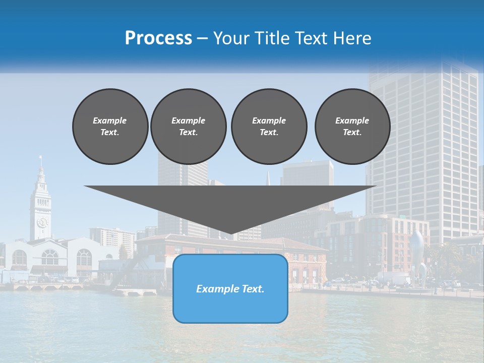 A City Skyline With A Large Body Of Water In Front Of It PowerPoint Template