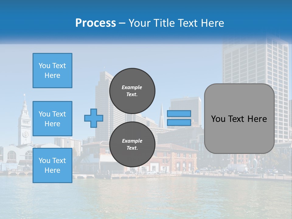 A City Skyline With A Large Body Of Water In Front Of It PowerPoint Template