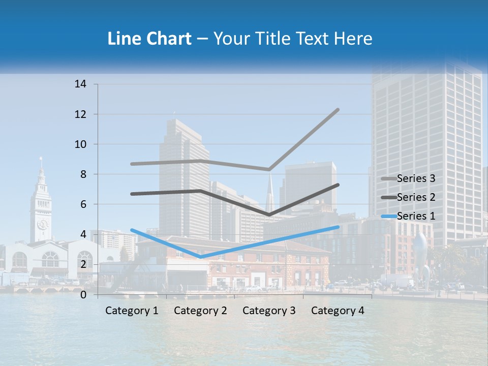 A City Skyline With A Large Body Of Water In Front Of It PowerPoint Template