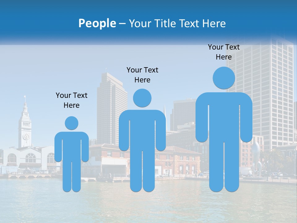 A City Skyline With A Large Body Of Water In Front Of It PowerPoint Template