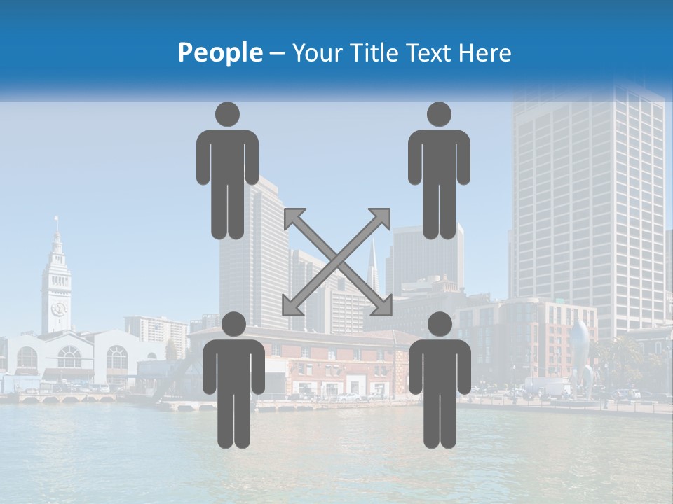 A City Skyline With A Large Body Of Water In Front Of It PowerPoint Template