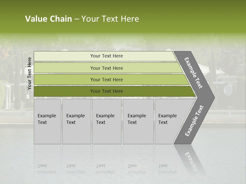 A Large White House Sitting Next To A Body Of Water PowerPoint Template