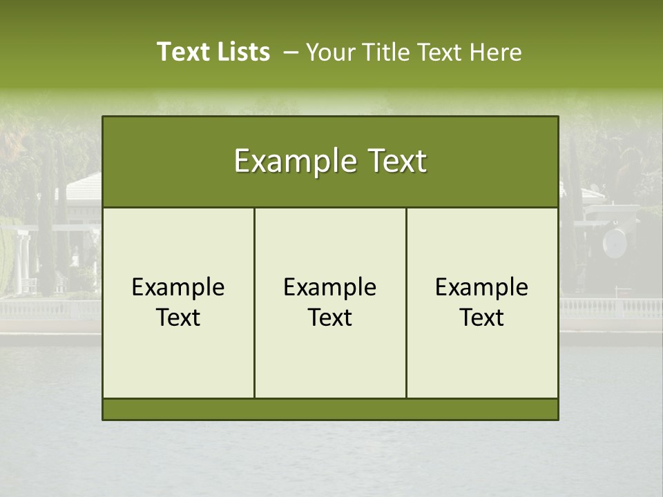 A Large White House Sitting Next To A Body Of Water PowerPoint Template