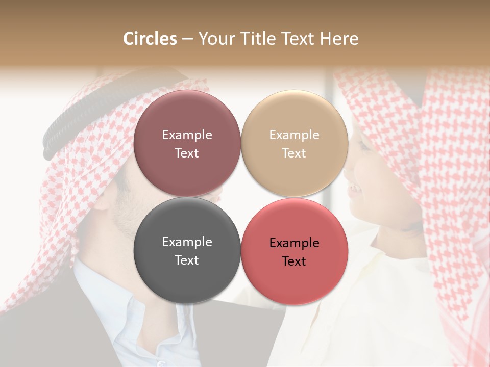 A Man And A Woman Wearing Headscarves Powerpoint Template PowerPoint Template