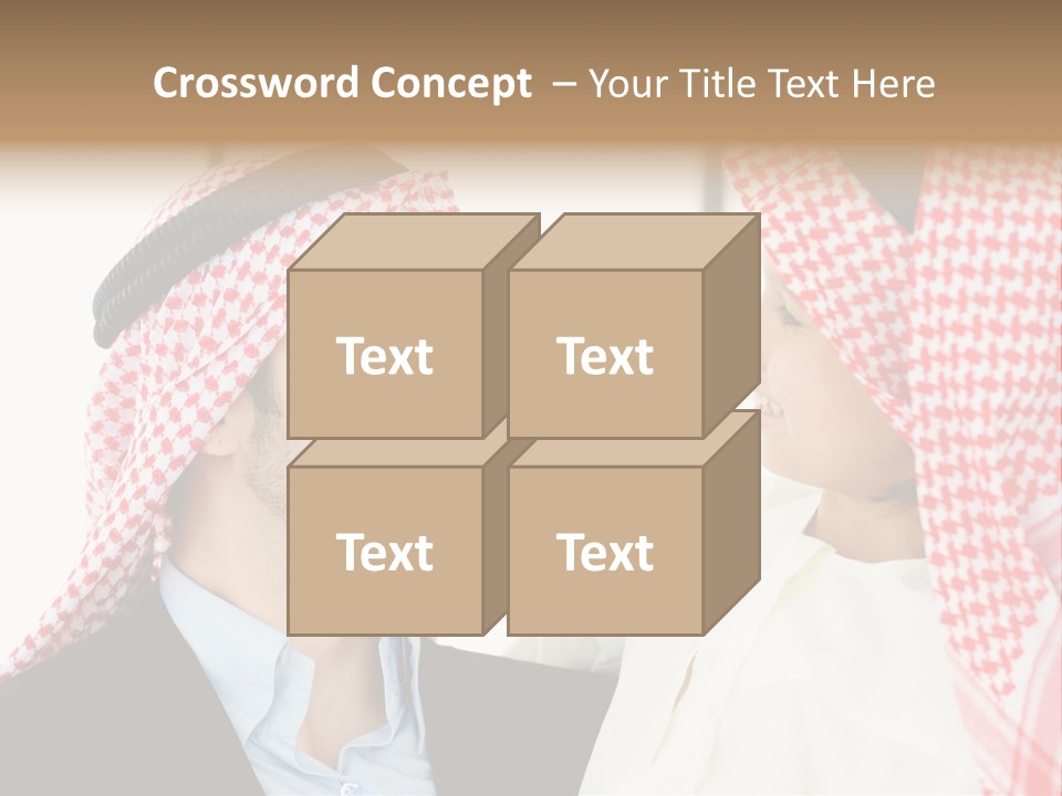 A Man And A Woman Wearing Headscarves Powerpoint Template PowerPoint Template