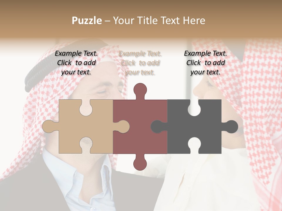 A Man And A Woman Wearing Headscarves Powerpoint Template PowerPoint Template