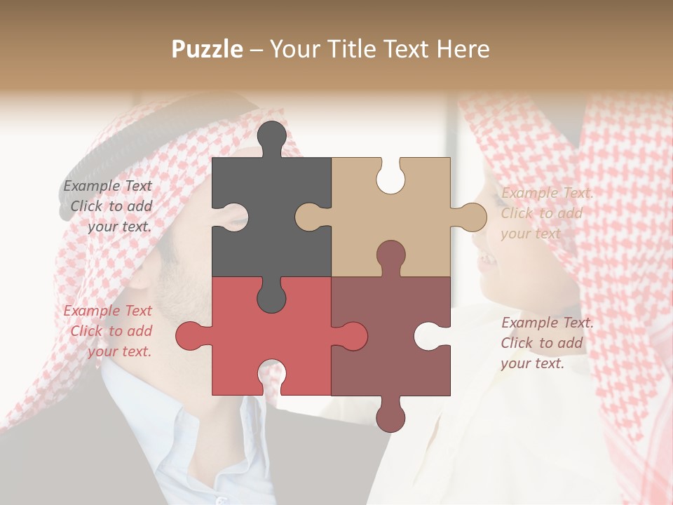 A Man And A Woman Wearing Headscarves Powerpoint Template PowerPoint Template