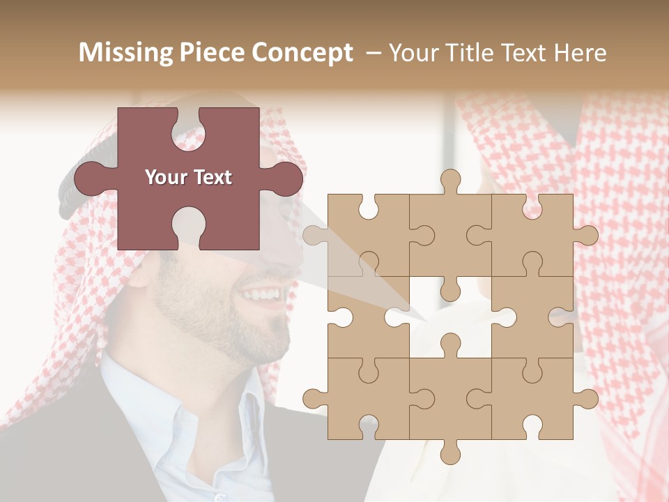 A Man And A Woman Wearing Headscarves Powerpoint Template PowerPoint Template