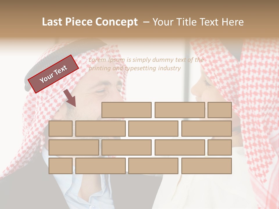 A Man And A Woman Wearing Headscarves Powerpoint Template PowerPoint Template