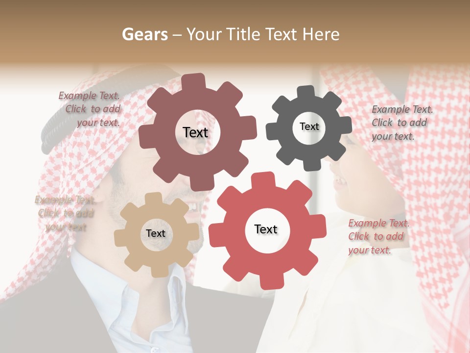 A Man And A Woman Wearing Headscarves Powerpoint Template PowerPoint Template