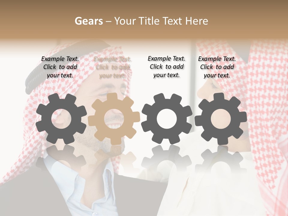 A Man And A Woman Wearing Headscarves Powerpoint Template PowerPoint Template