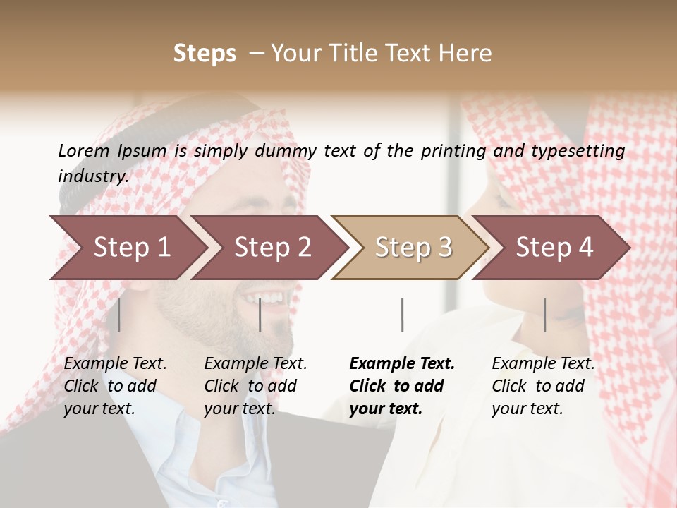 A Man And A Woman Wearing Headscarves Powerpoint Template PowerPoint Template