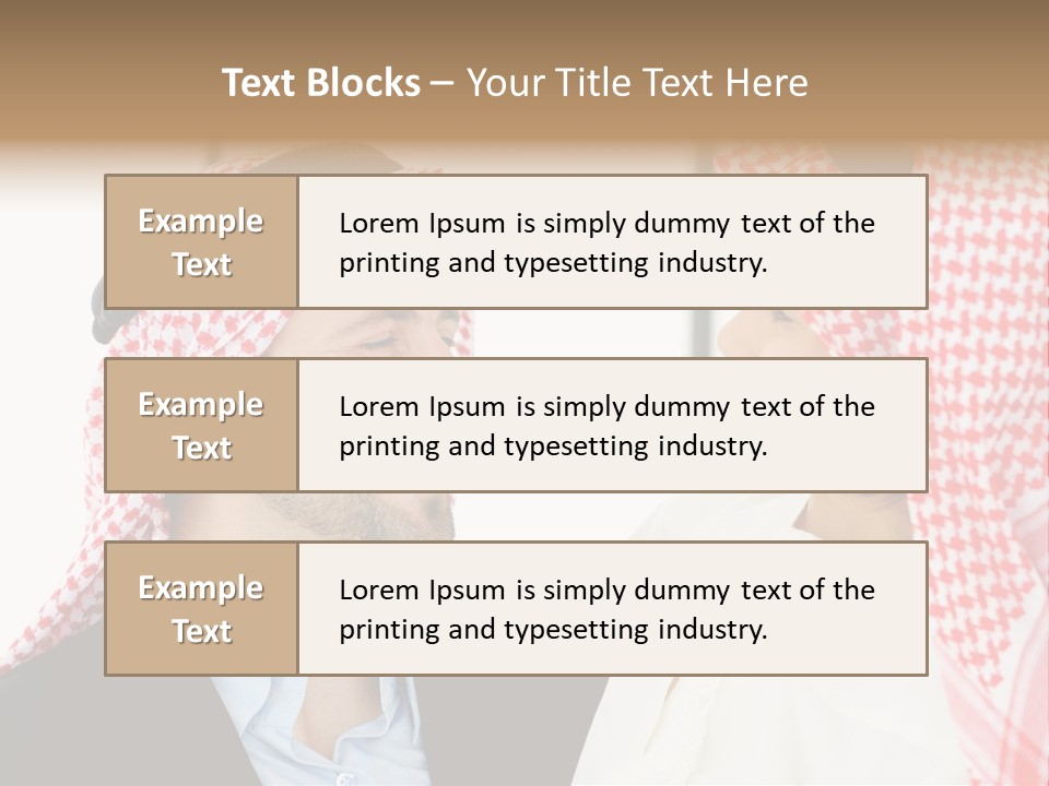 A Man And A Woman Wearing Headscarves Powerpoint Template PowerPoint Template