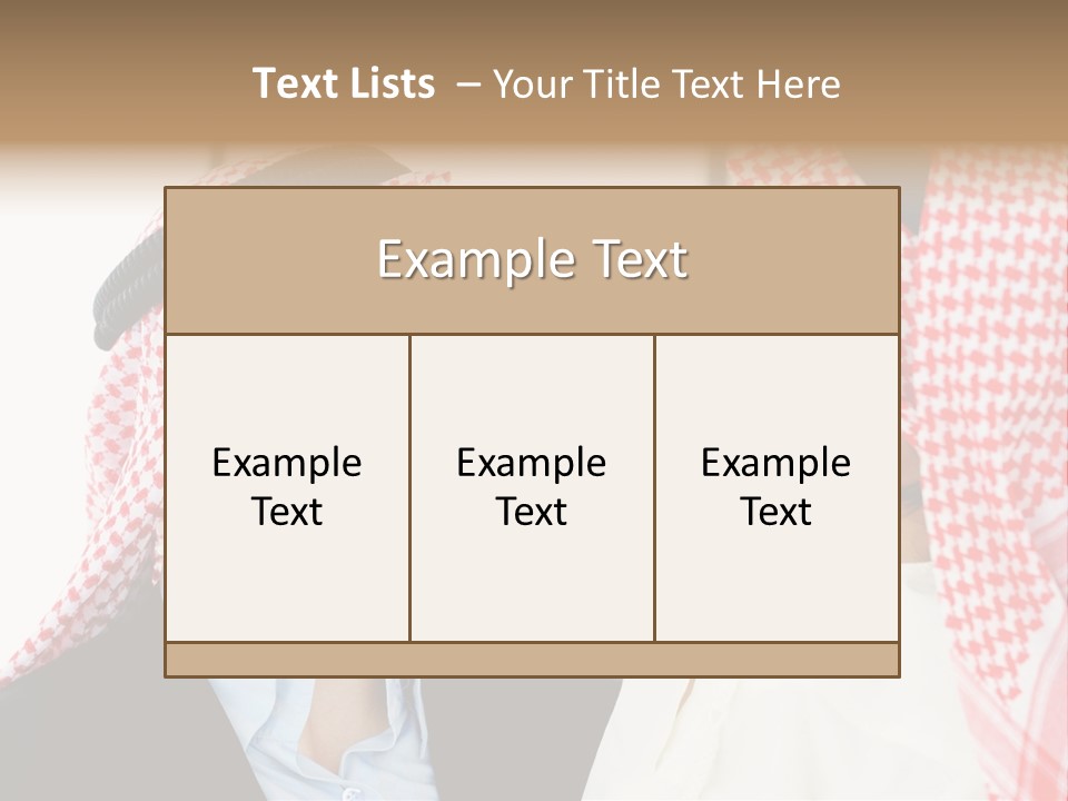A Man And A Woman Wearing Headscarves Powerpoint Template PowerPoint Template