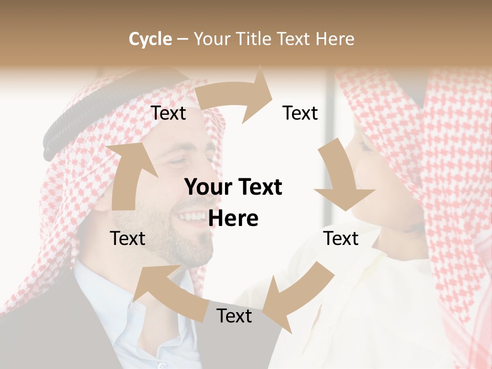 A Man And A Woman Wearing Headscarves Powerpoint Template PowerPoint Template