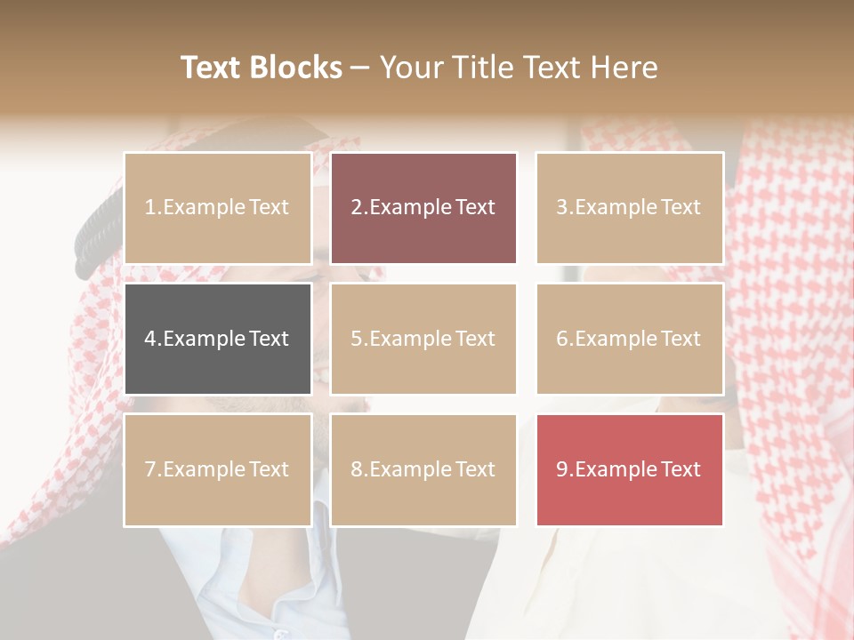 A Man And A Woman Wearing Headscarves Powerpoint Template PowerPoint Template