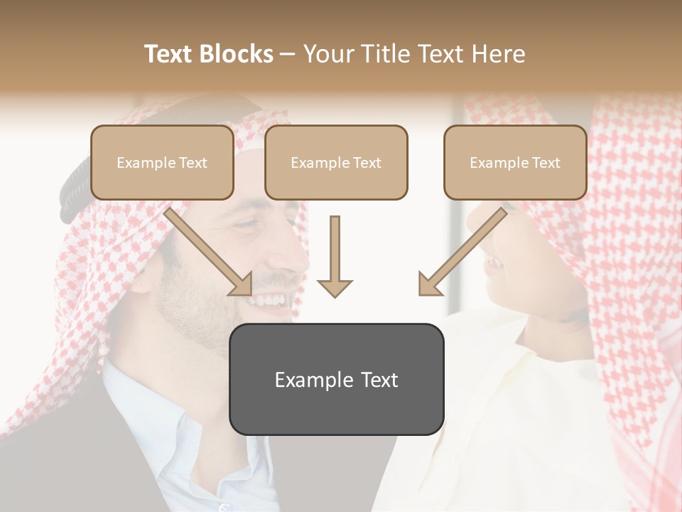 A Man And A Woman Wearing Headscarves Powerpoint Template PowerPoint Template