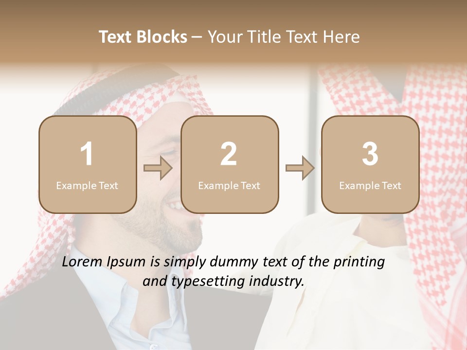 A Man And A Woman Wearing Headscarves Powerpoint Template PowerPoint Template