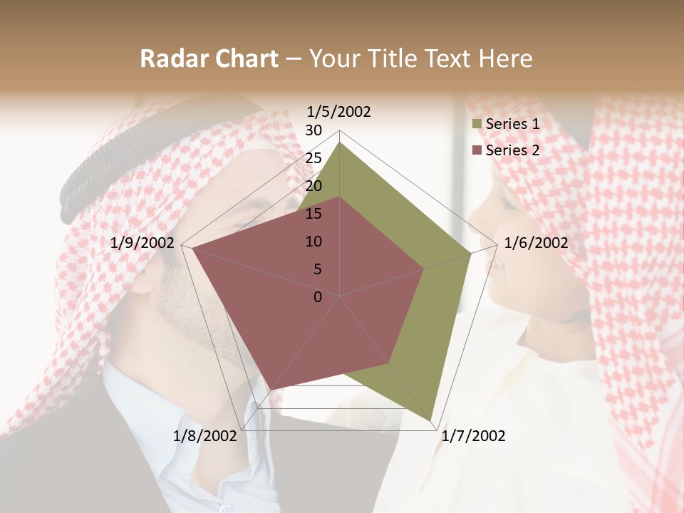 A Man And A Woman Wearing Headscarves Powerpoint Template PowerPoint Template