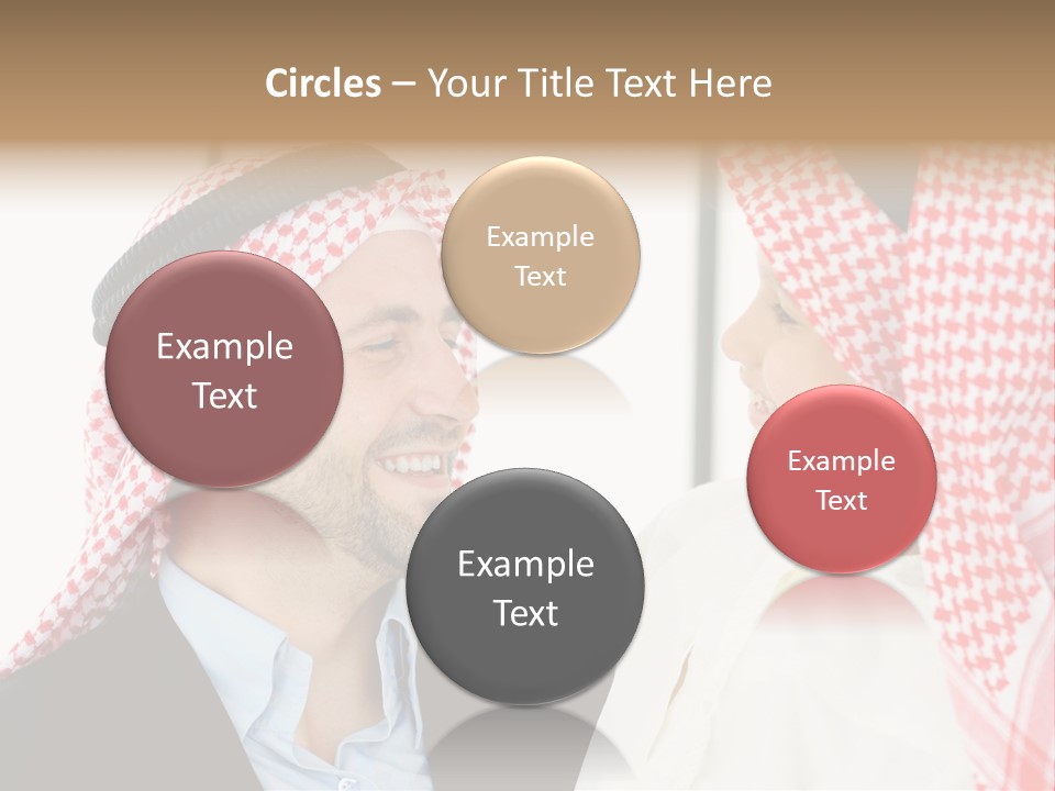 A Man And A Woman Wearing Headscarves Powerpoint Template PowerPoint Template