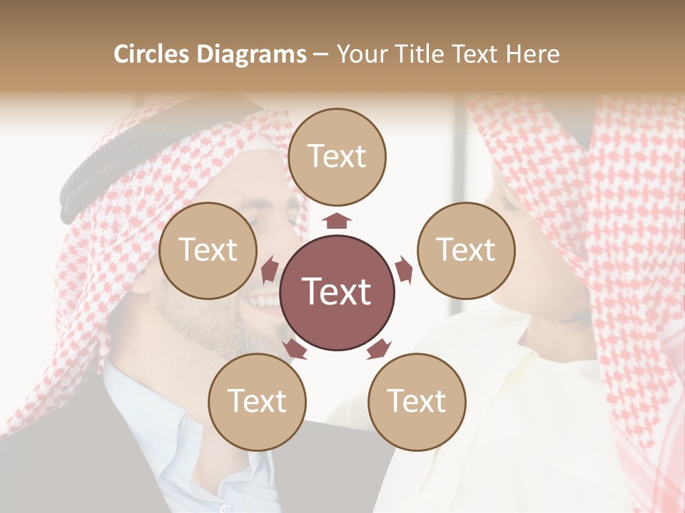 A Man And A Woman Wearing Headscarves Powerpoint Template PowerPoint Template