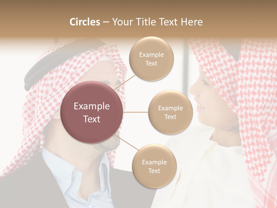 A Man And A Woman Wearing Headscarves Powerpoint Template PowerPoint Template