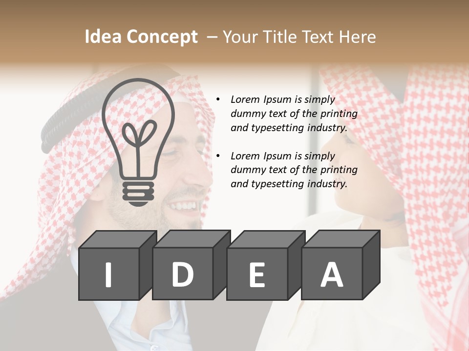 A Man And A Woman Wearing Headscarves Powerpoint Template PowerPoint Template