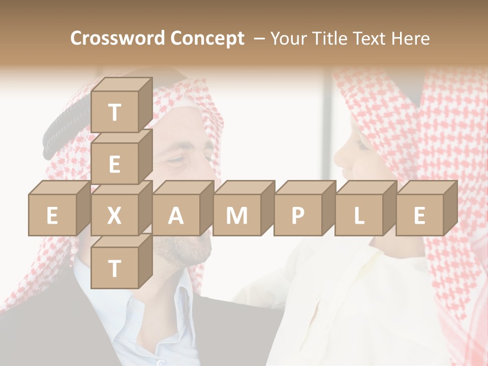 A Man And A Woman Wearing Headscarves Powerpoint Template PowerPoint Template