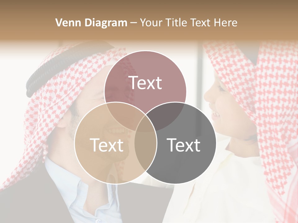 A Man And A Woman Wearing Headscarves Powerpoint Template PowerPoint Template