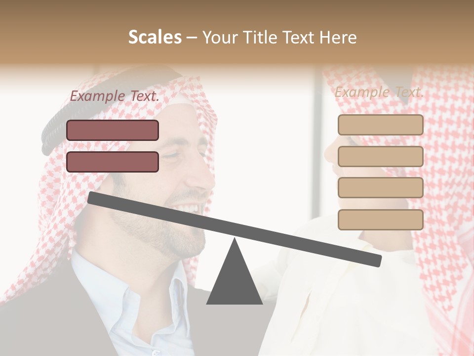 A Man And A Woman Wearing Headscarves Powerpoint Template PowerPoint Template