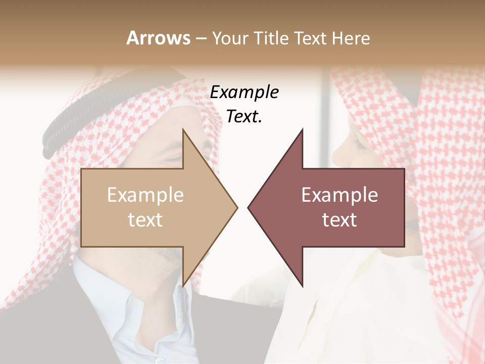 A Man And A Woman Wearing Headscarves Powerpoint Template PowerPoint Template