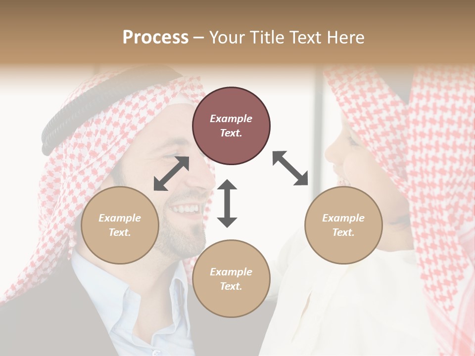 A Man And A Woman Wearing Headscarves Powerpoint Template PowerPoint Template